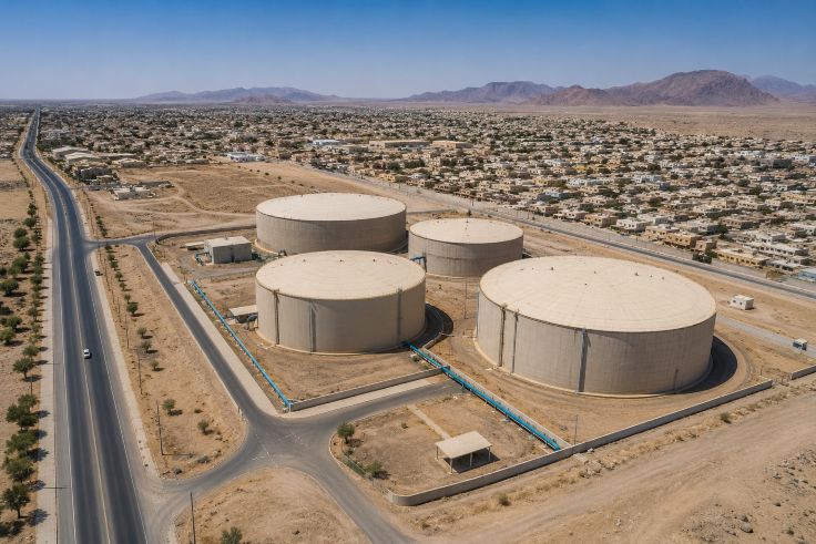 cylindrical water storage tanks